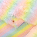 Made in China Polyester Rainbow Fur Fabric - nomura tailor