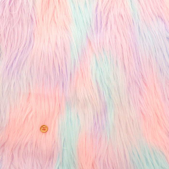 Made in China Polyester Rainbow Fur Fabric - nomura tailor