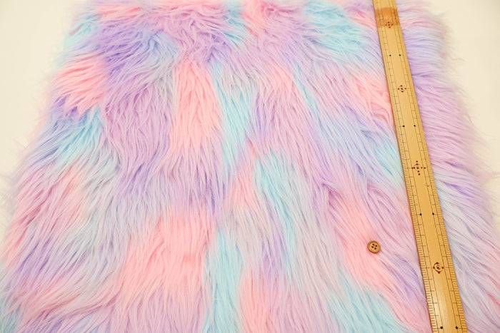 Made in China Polyester Rainbow Fur Fabric - nomura tailor