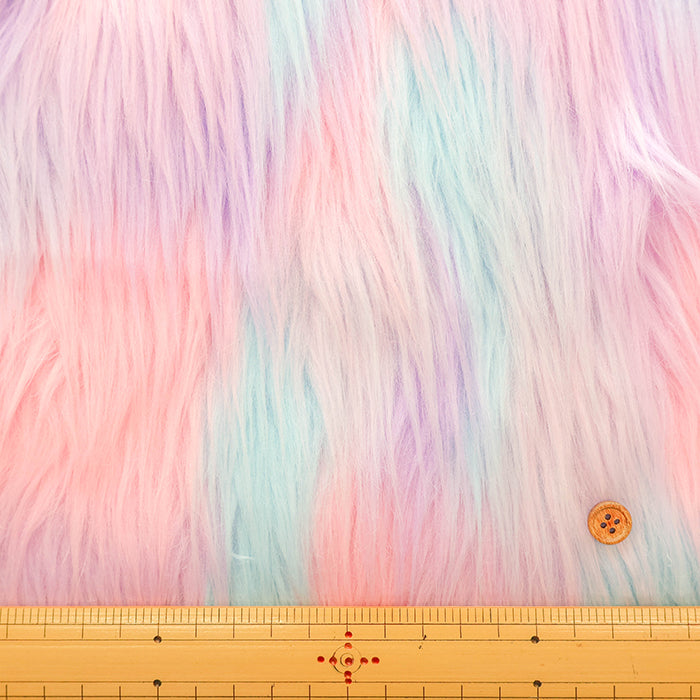Made in China Polyester Rainbow Fur Fabric - nomura tailor