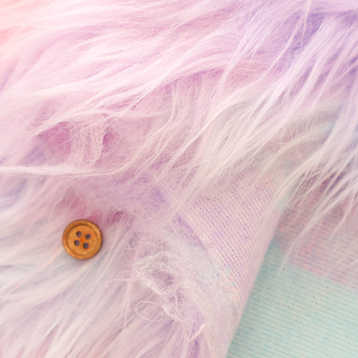 Made in China Polyester Rainbow Fur Fabric - nomura tailor