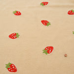 Made in China - Boa Embroidered Fabric - Strawberry - nomura tailor