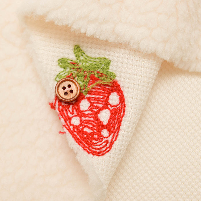 Made in China - Boa Embroidered Fabric - Strawberry - nomura tailor