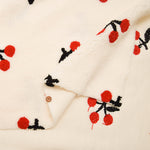 Made in China - Boa Embroidered Fabric - Cherry - nomura tailor