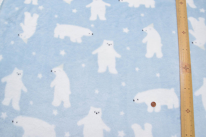 Chinese made  Microfiber Fur Print Fabric - Polar Bear - nomura tailor