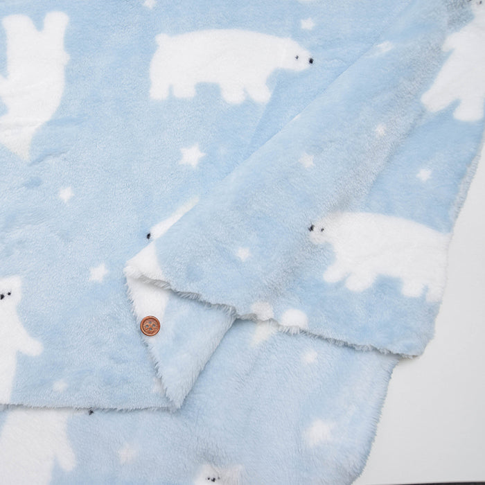 Chinese made  Microfiber Fur Print Fabric - Polar Bear - nomura tailor