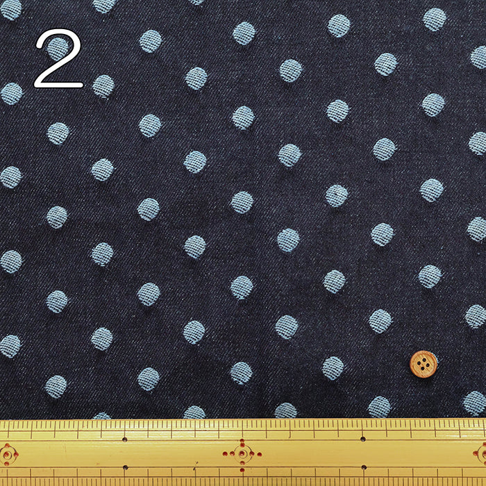 Made in China Cotton Denim Jacquard - Dot - nomura tailor