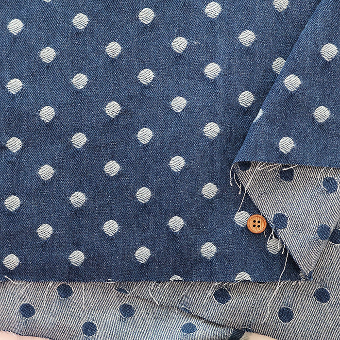 Made in China Cotton Denim Jacquard - Dot - nomura tailor
