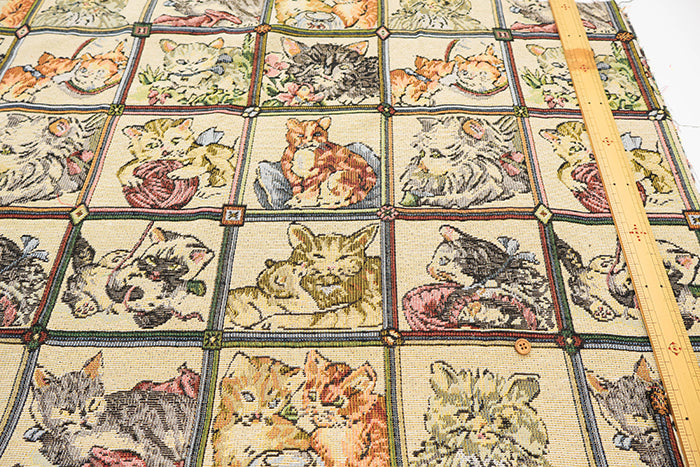 Made in China Polyester Gobelin Fabric - Cat Block - nomura tailor
