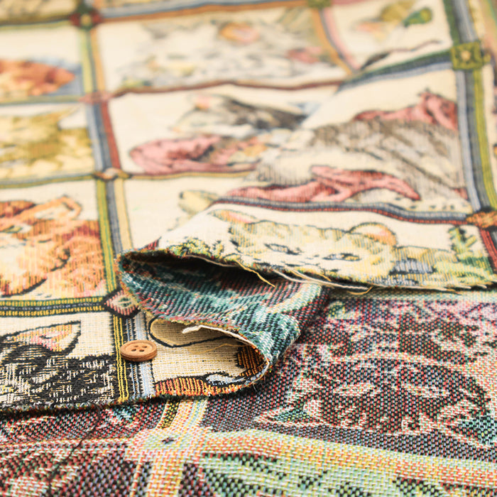 Made in China Polyester Gobelin Fabric - Cat Block - nomura tailor