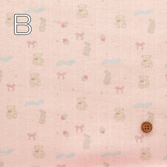 Made in China Drop-needle Knit Print Fabric - Rabbit and Bear - nomura tailor