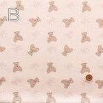 Made in China Drop-needle Knit Print Fabric - Bear and Ribbon - nomura tailor