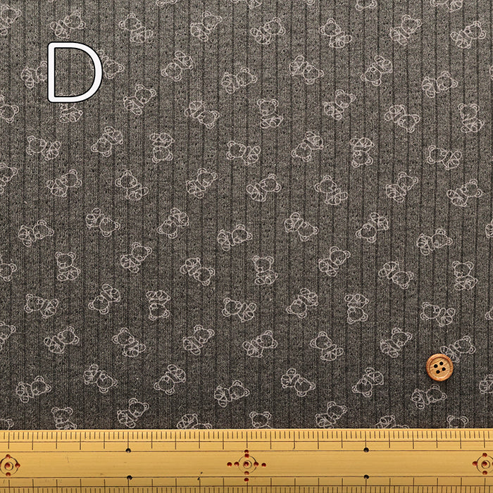 Made in China Drop-needle Knit Print Fabric - Bear - nomura tailor