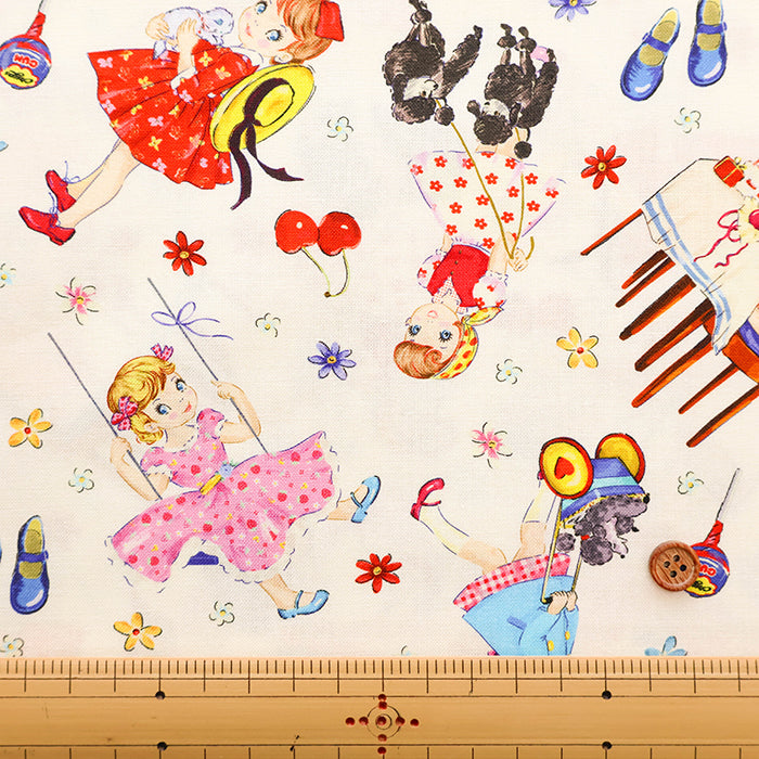 Cotton Muslin Inkjet-printed Fabric - Stylish Girl - nomura tailor