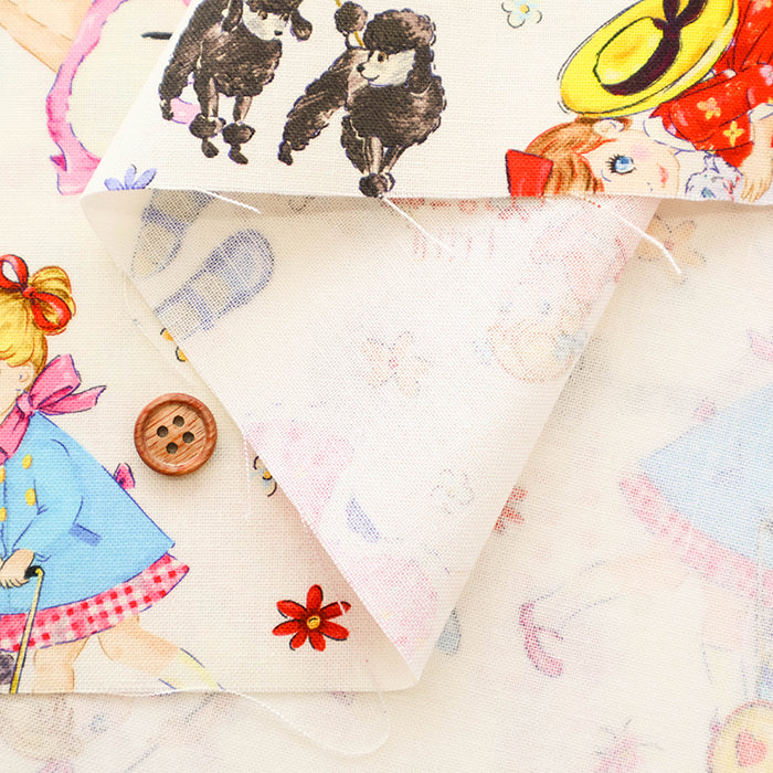 Cotton Muslin Inkjet-printed Fabric - Stylish Girl - nomura tailor