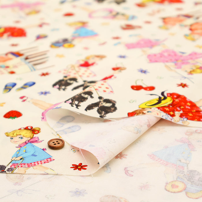 Cotton Muslin Inkjet-printed Fabric - Stylish Girl - nomura tailor