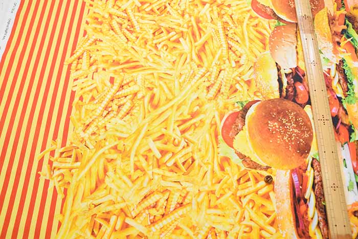 Cotton Seating Inkjet Printed Fabric Hamburger - nomura tailor