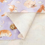 Cotton Muslin Inkjet-printed Fabric - Prism Dreaming Puppy - nomura tailor