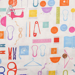 Nomuratailor Original Cotton muslin Inkjet Print - “Let’s Sewing!! Colorful Sewing Box” - nomura tailor