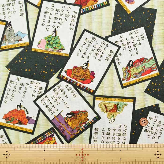 Nomura Tailor Original Cotton Muslin Inkjet-printed Fabric - Hyakunin Isshu - nomura tailor