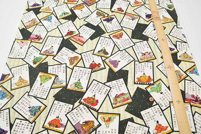 Nomura Tailor Original Cotton Muslin Inkjet-printed Fabric - Hyakunin Isshu - nomura tailor