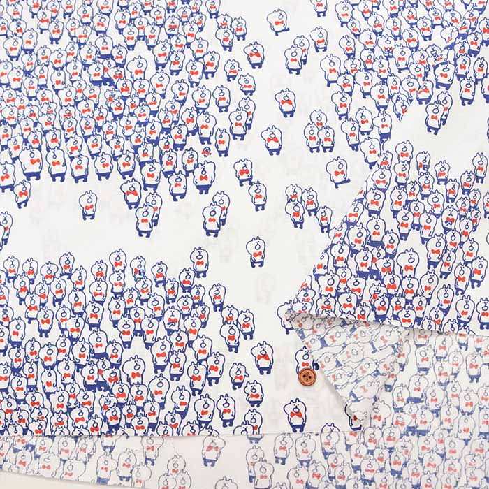 Organic Cotton Hand-Printed Fabric Spica’s Garden - Muu-chan Series Sing - nomura tailor