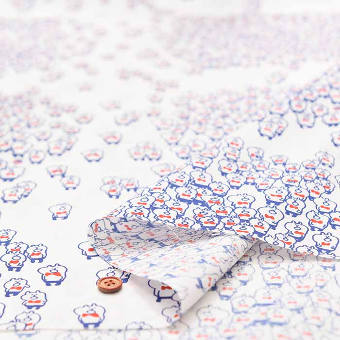Organic Cotton Hand-Printed Fabric Spica’s Garden - Muu-chan Series Sing - nomura tailor