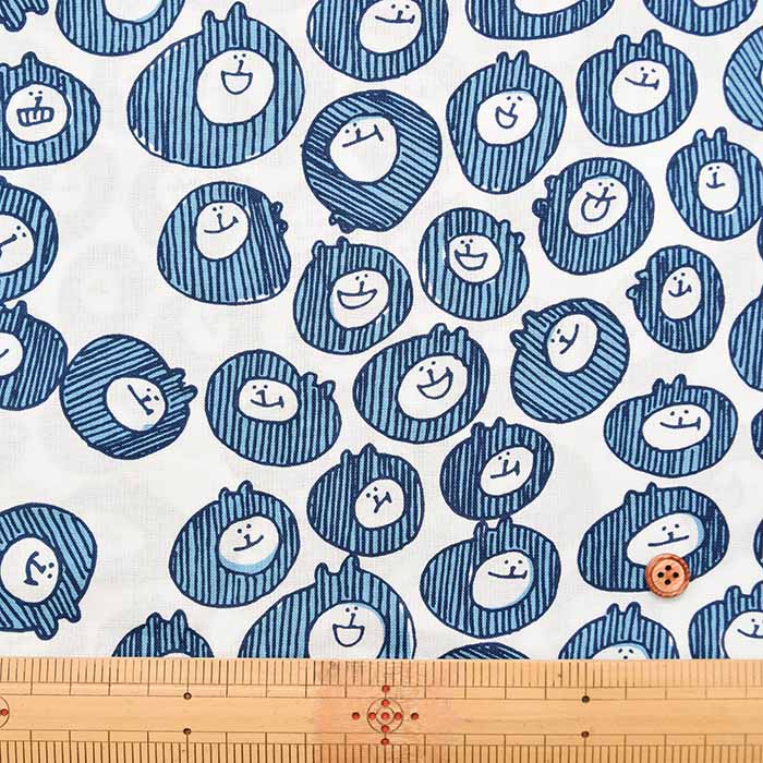 Organic Cotton Hand-Printed Fabric Spica’s Garden - Muu-chan Series Stripes - nomura tailor