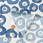 Organic Cotton Hand-Printed Fabric Spica’s Garden - Muu-chan Series Stripes - nomura tailor