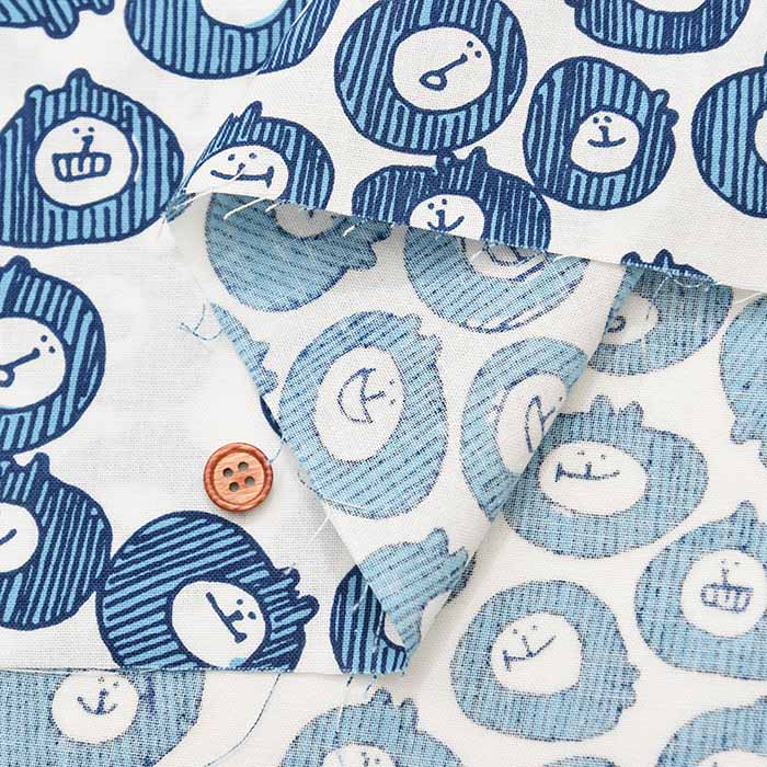 Organic Cotton Hand-Printed Fabric Spica’s Garden - Muu-chan Series Stripes - nomura tailor