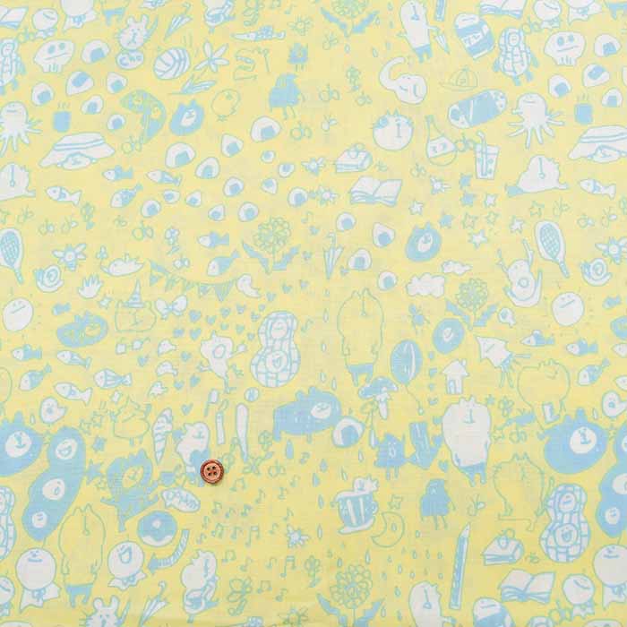 Organic Cotton Hand-Printed Fabric Spica’s Garden - Muu-chan Series Well - nomura tailor
