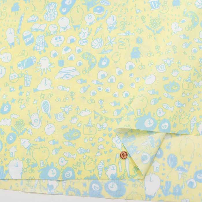 Organic Cotton Hand-Printed Fabric Spica’s Garden - Muu-chan Series Well - nomura tailor