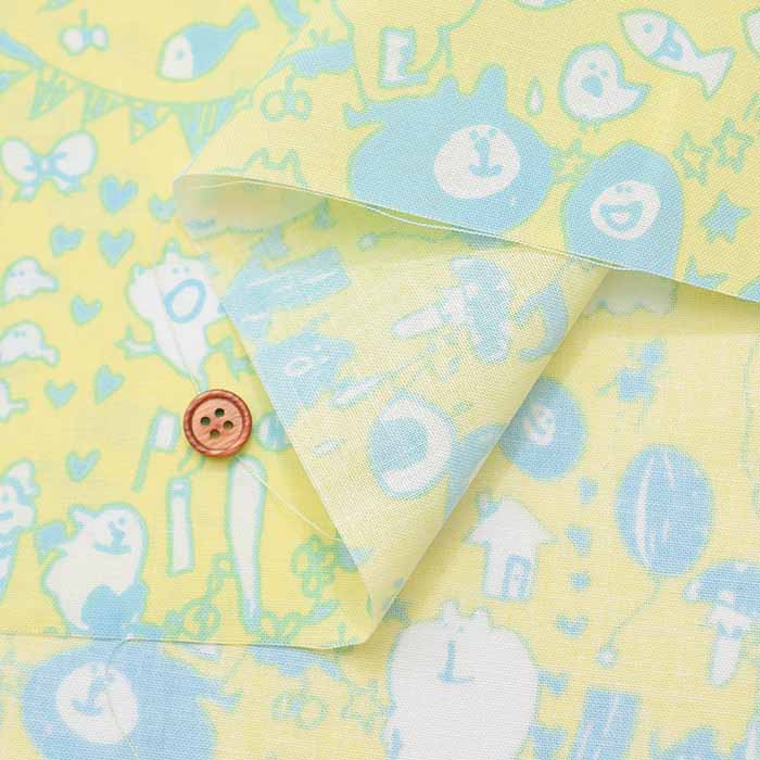 Organic Cotton Hand-Printed Fabric Spica’s Garden - Muu-chan Series Well - nomura tailor