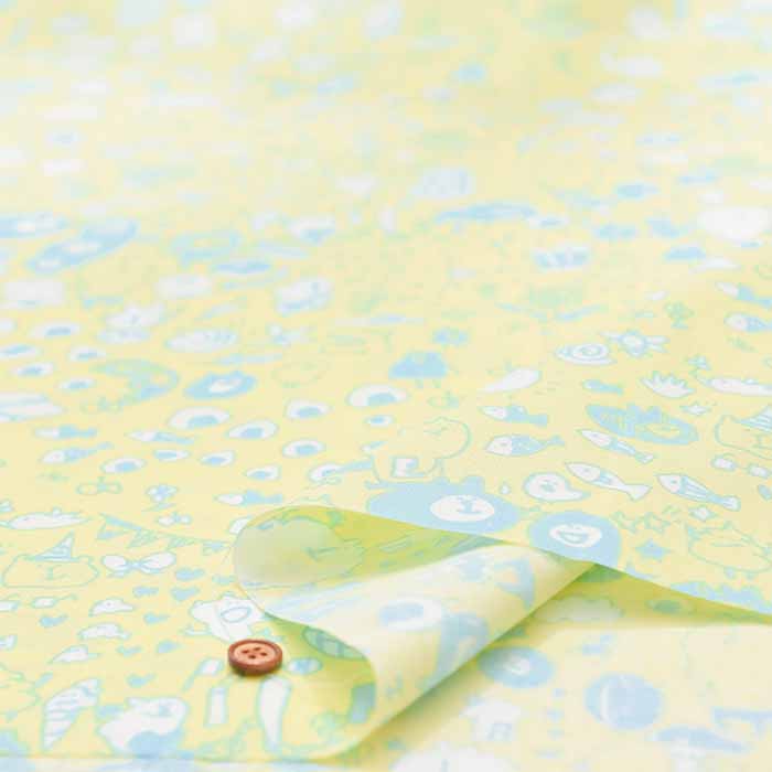 Organic Cotton Hand-Printed Fabric Spica’s Garden - Muu-chan Series Well - nomura tailor