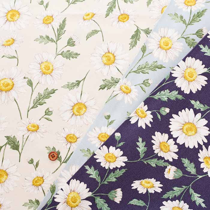 Cotton Oxford Fabric - LE DEPART - Flower Garden Daisy - nomura tailor