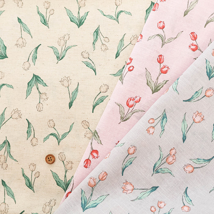C/L Muslin Soft-Finished Fabric Ensoleille- Tulip - nomura tailor