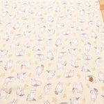 Cotton Double Gauze Print Fabric - Fluffig Cat - nomura tailor