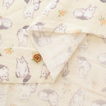 Cotton Double Gauze Print Fabric - Fluffig Cat - nomura tailor