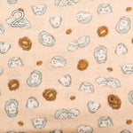 Cotton Double Gauze Print Fabric - Fluffig Hedgehog - nomura tailor