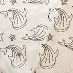 Cotton Cambric Embroidered Fabric - Whale Shark - nomura tailor