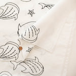Cotton Cambric Embroidered Fabric - Whale Shark - nomura tailor
