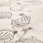 Cotton Cambric Embroidered Fabric - Whale Shark - nomura tailor