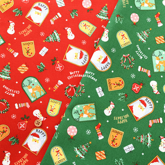 Cotton Muslin printed Fabric  - Christmas - nomura tailor