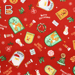 Cotton Muslin printed Fabric  - Christmas - nomura tailor