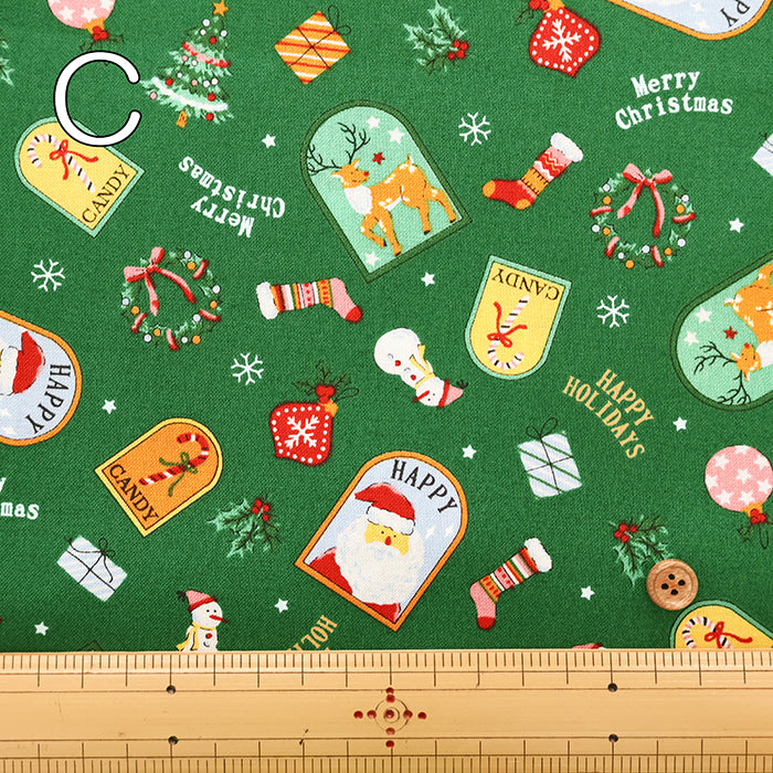 Cotton Muslin printed Fabric  - Christmas - nomura tailor