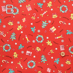 Cotton Muslin printed Fabric  - Christmas - nomura tailor