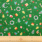 Cotton Muslin printed Fabric  - Christmas - nomura tailor