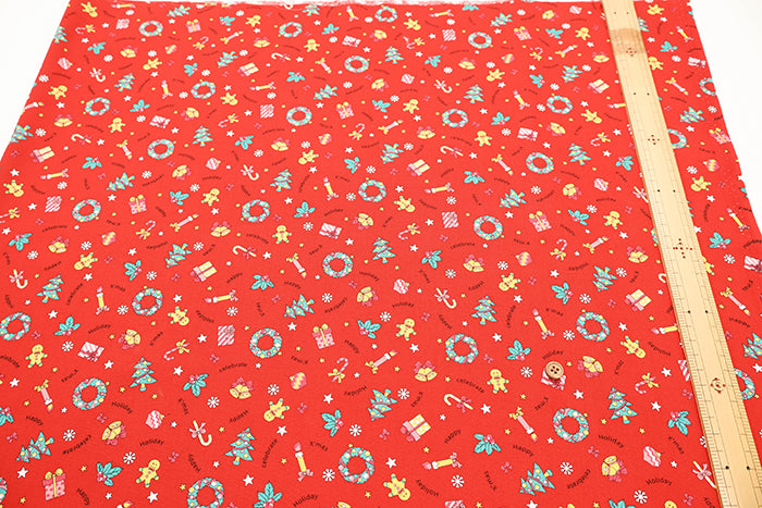 Cotton Muslin printed Fabric  - Christmas - nomura tailor