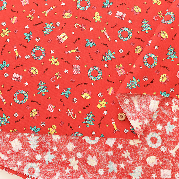 Cotton Muslin printed Fabric  - Christmas - nomura tailor