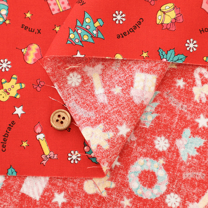 Cotton Muslin printed Fabric  - Christmas - nomura tailor